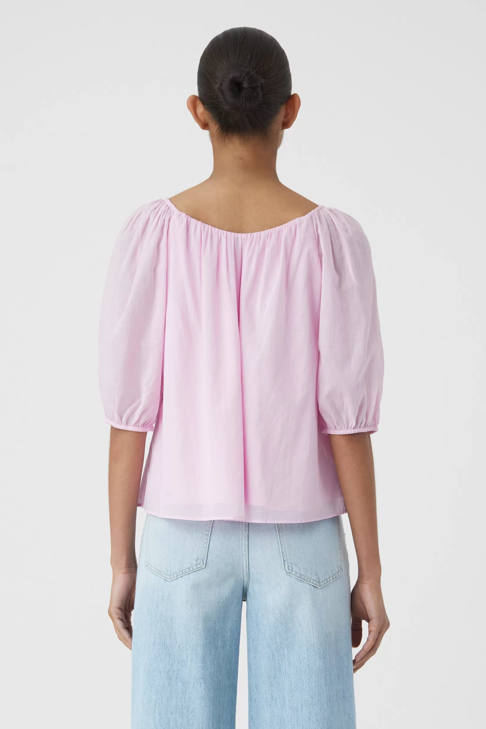 Flash Sale CLOSED Bluse Aus Baumwoll-Voile Dahlia Pink