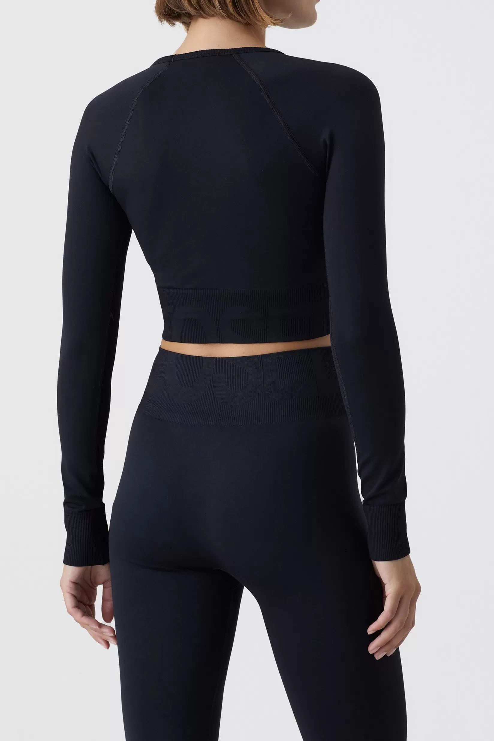 Clearance CLOSED Cropped Raglan Longsleeve Black