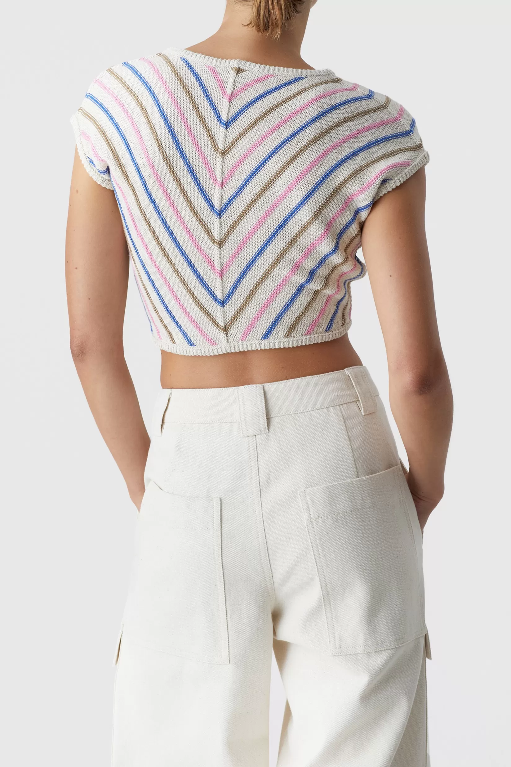 Hot CLOSED Geknotete Strickweste White