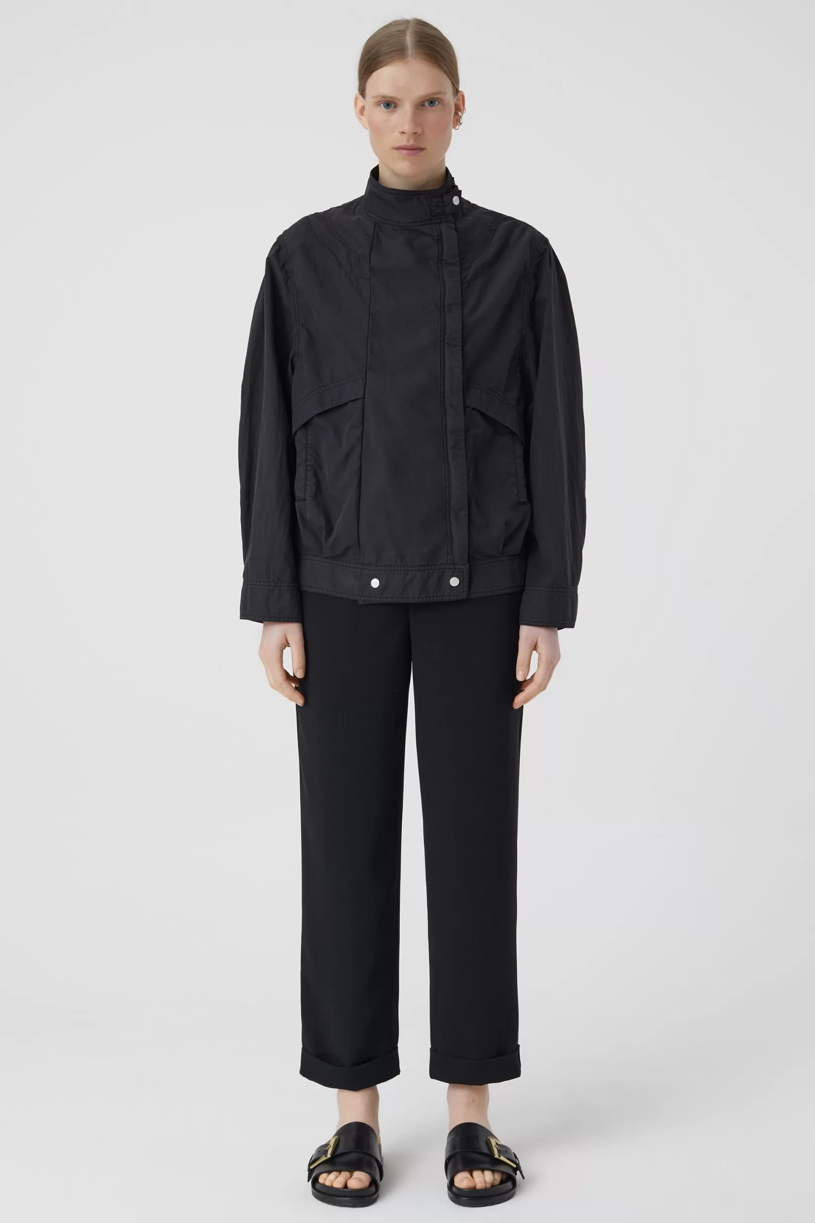 Online CLOSED Poplin Blouson Black