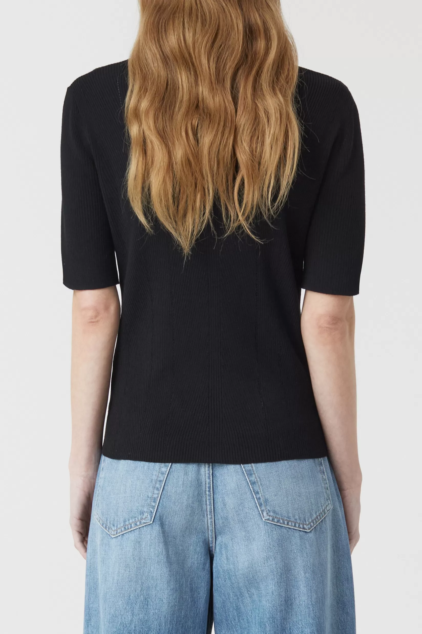 Hot CLOSED Strick-Shirt Mit Stehkragen Black