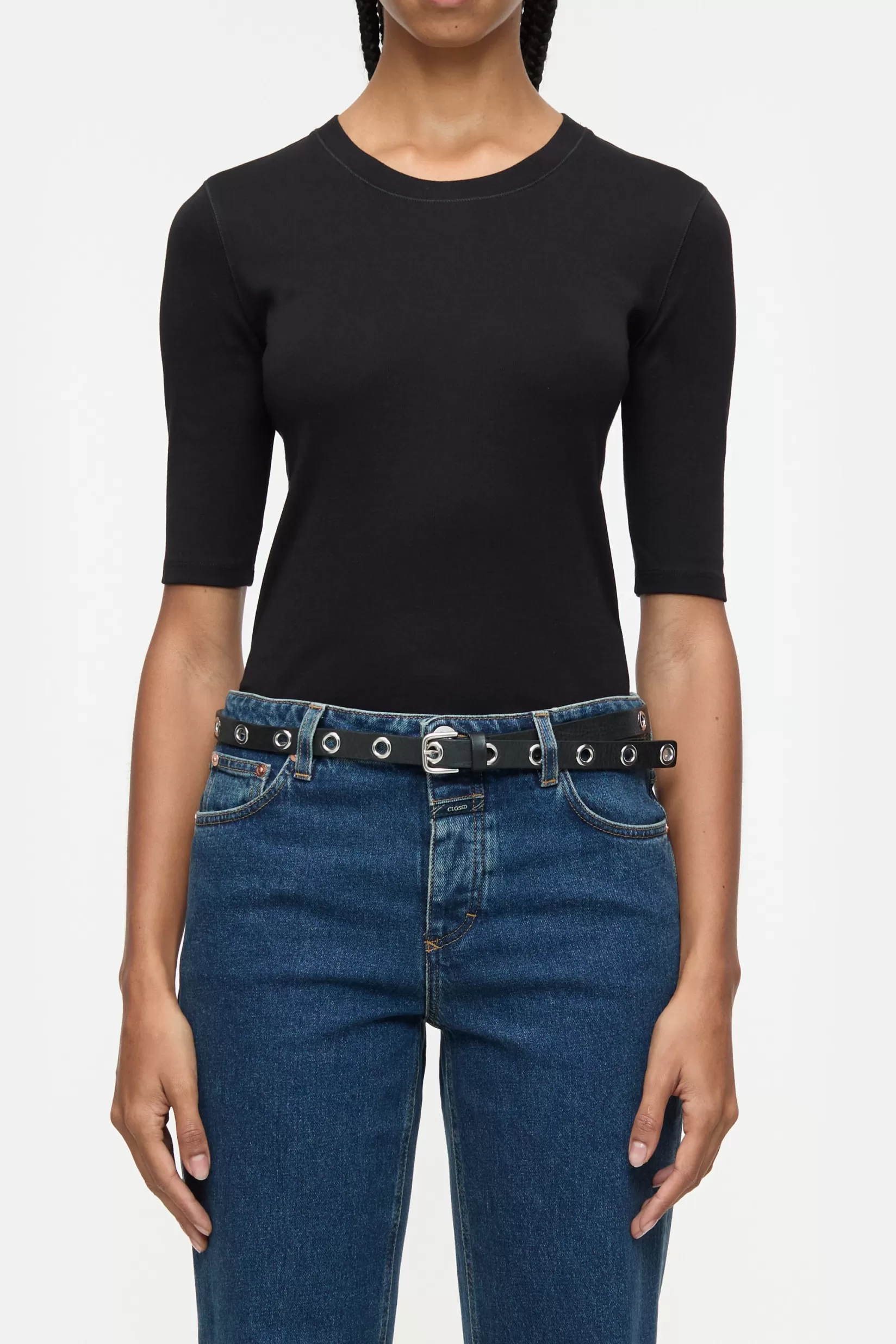 Clearance CLOSED T-Shirt Aus Baumwolle & Modal Black