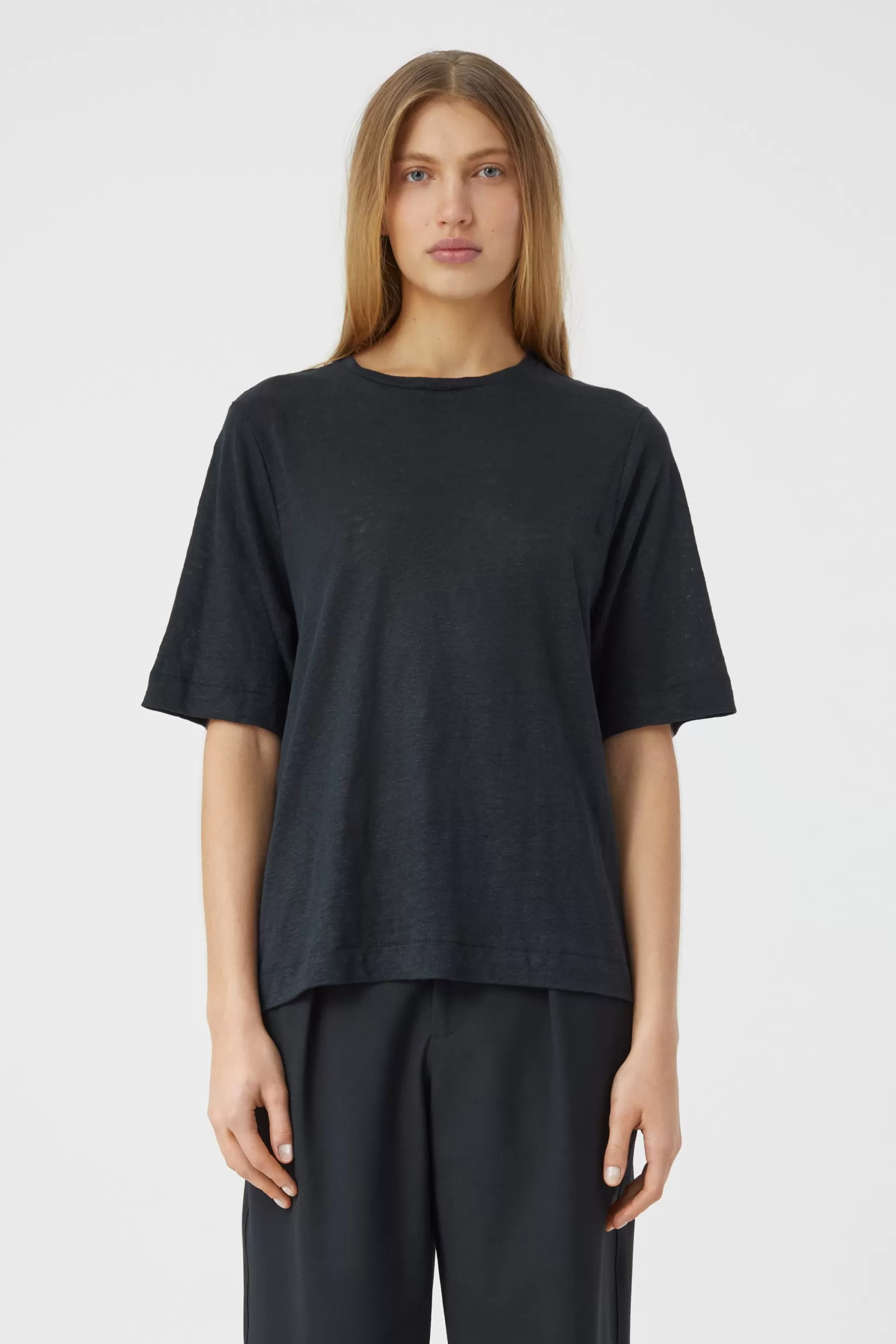 Clearance CLOSED T-Shirt Aus Leinen Black