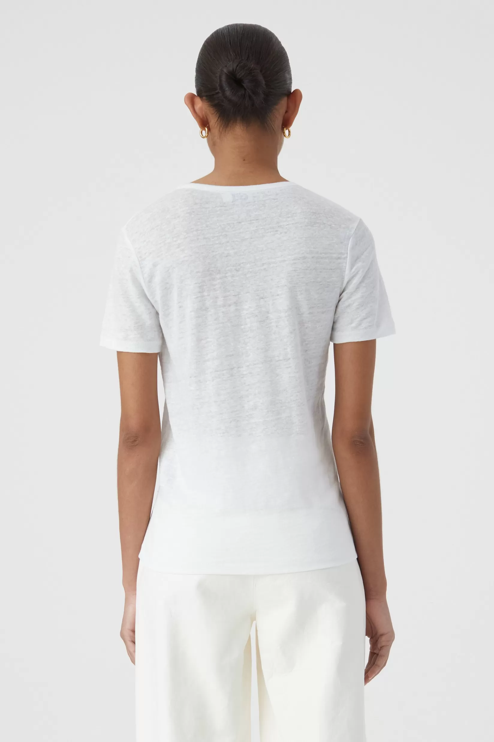 Flash Sale CLOSED T-Shirt Aus Leinen White