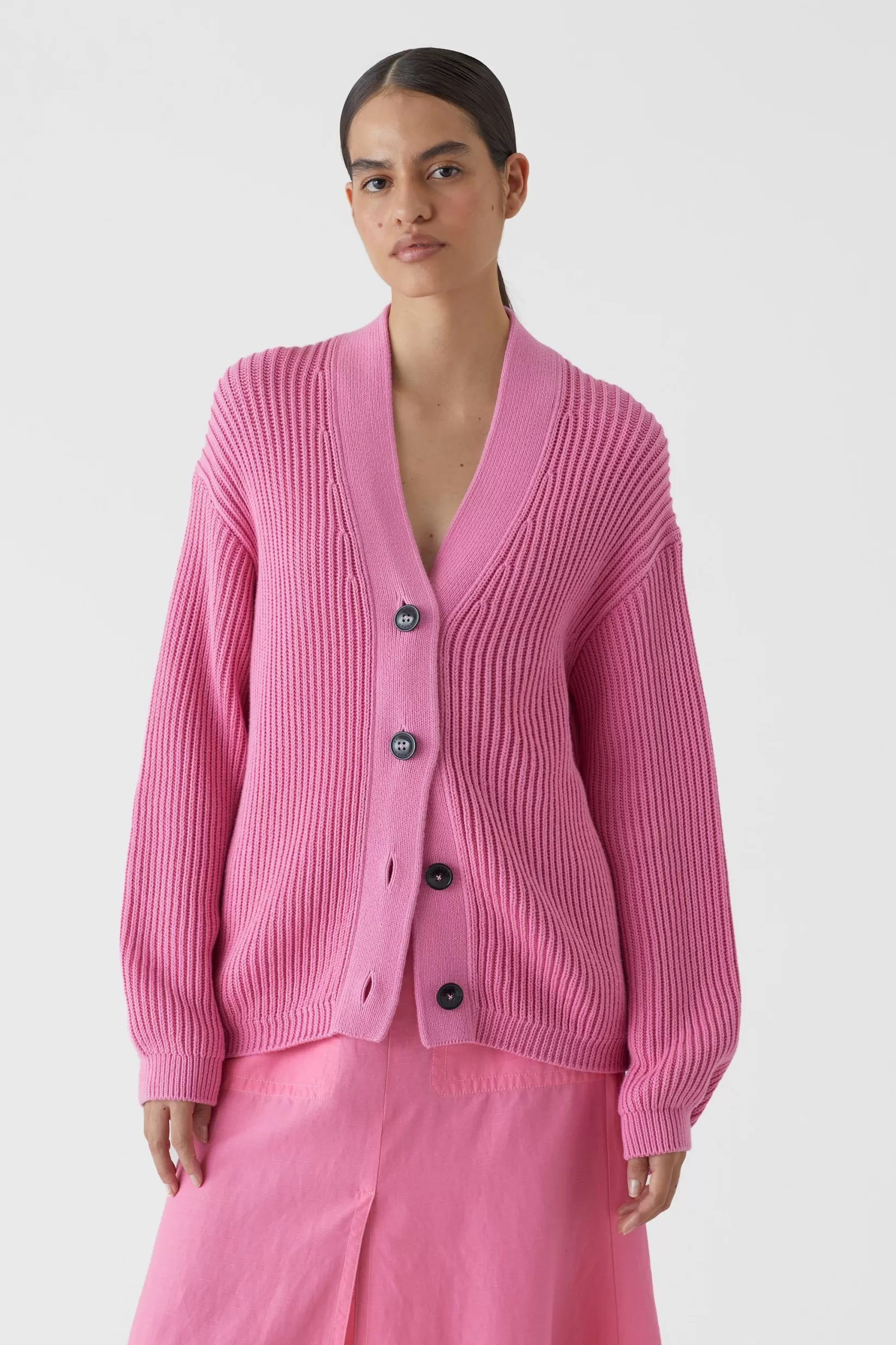 Outlet CLOSED V-Cardigan Aus Bio-Baumwolle Pink Lilies