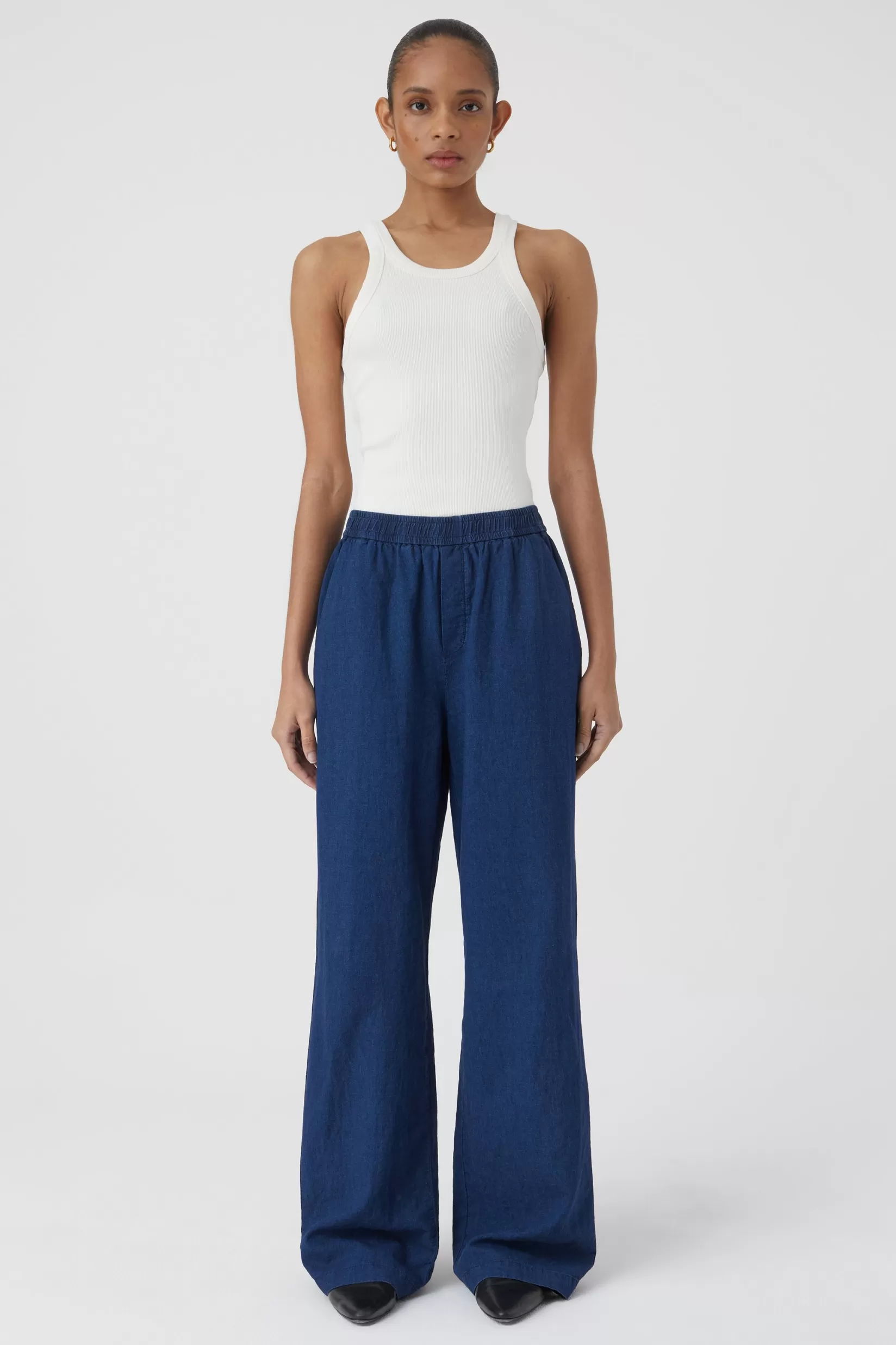 Flash Sale CLOSED Winona Pants Aus Leinen & Baumwolle Dark Blue