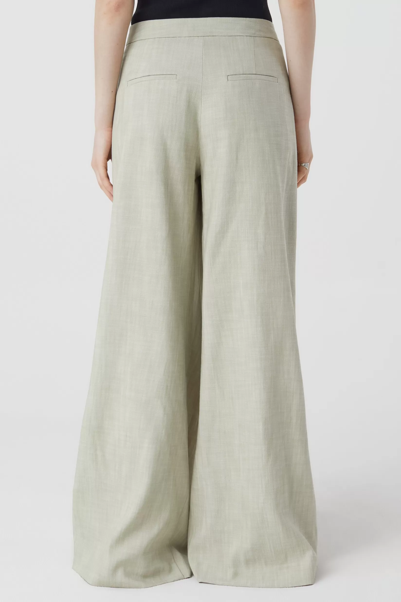 Clearance CLOSED Zola Structured Trousers Light Moss Green